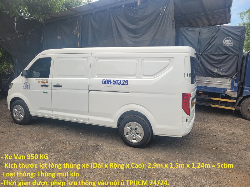 Kích Thước Xe tải chở hàng van bán tải 940kg 